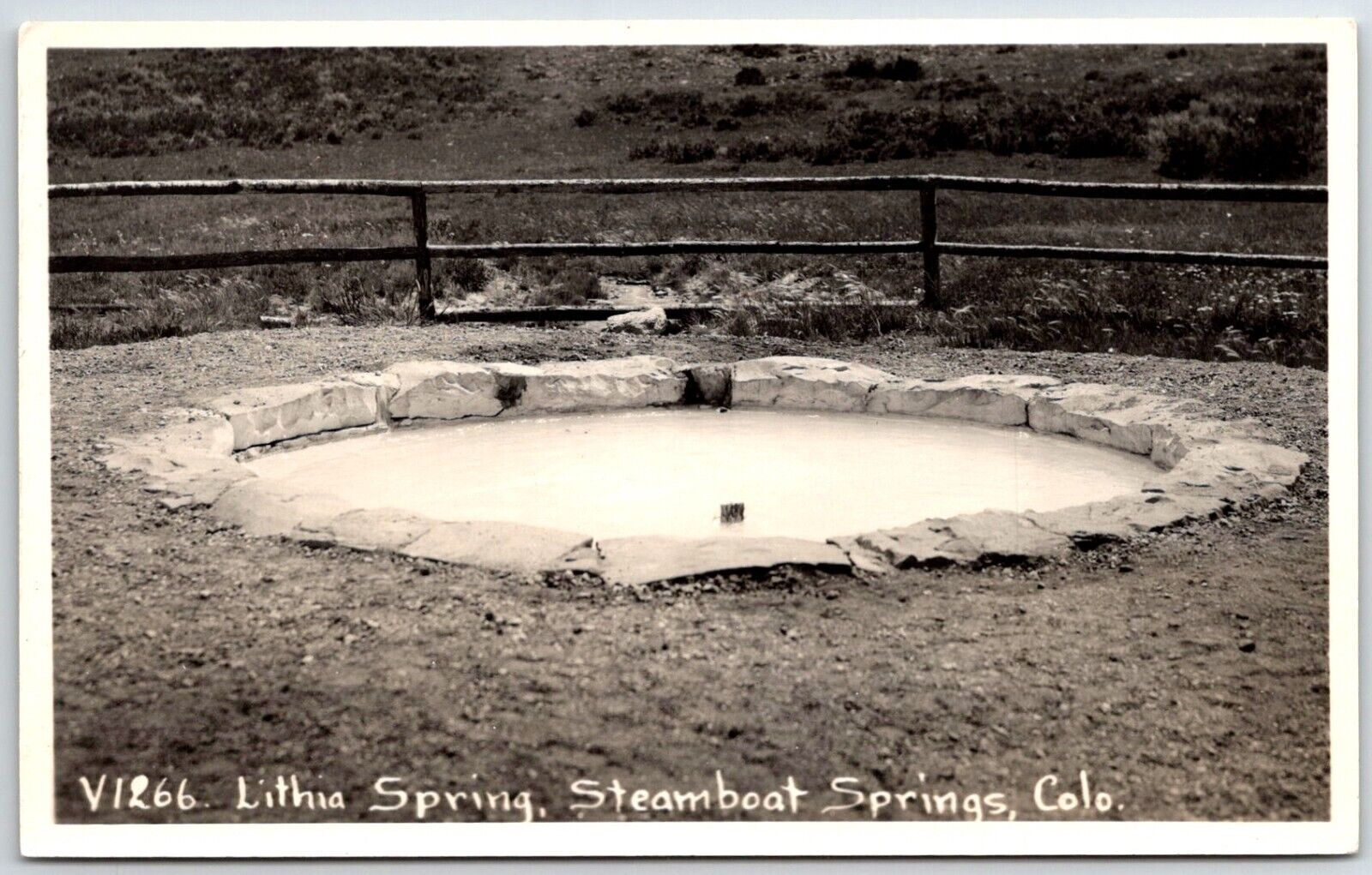 Lithia Spring STEAMBOAT SPRINGS Colorado RPPC Vintage Gebhardt Photo 1950s