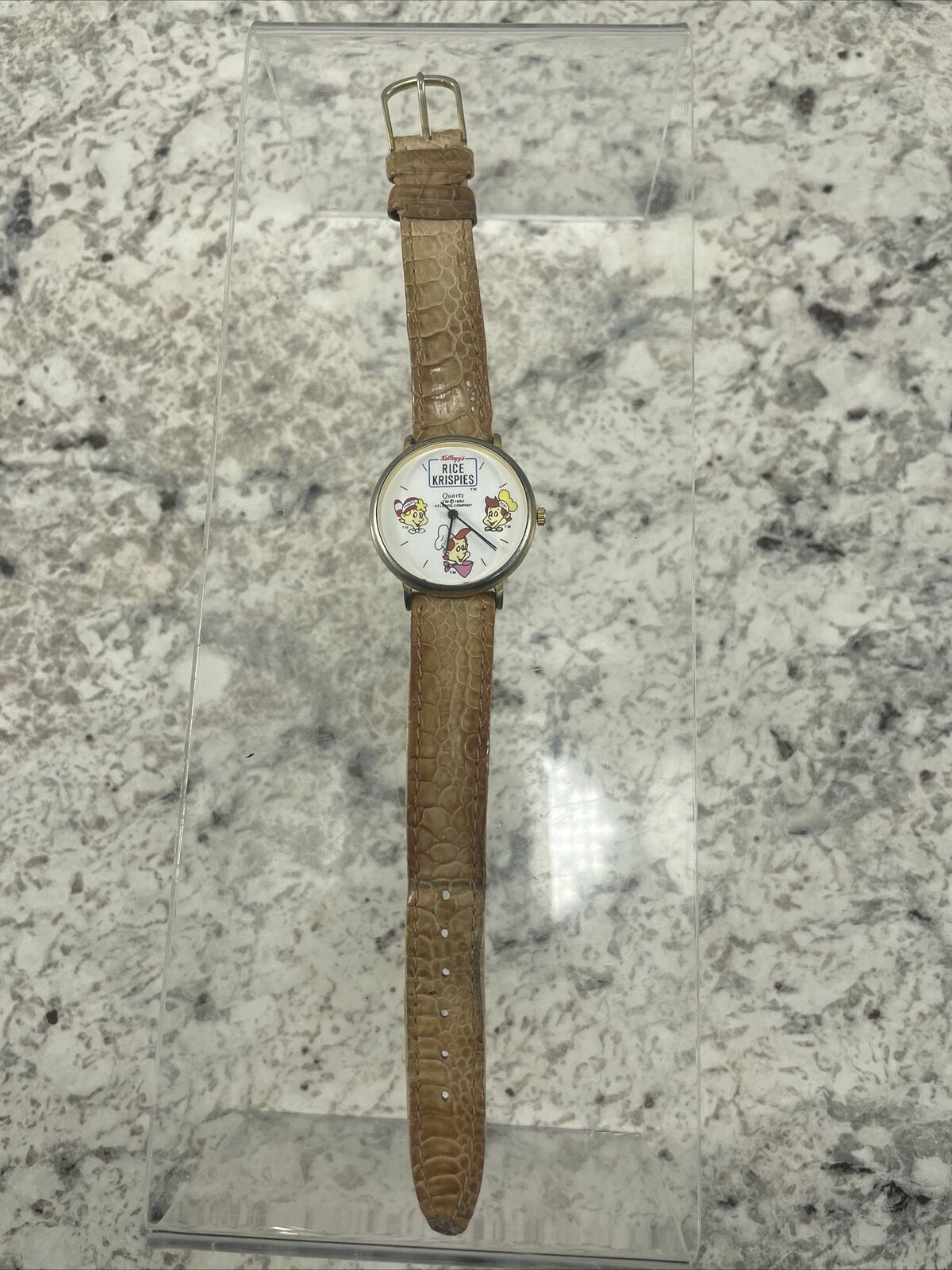 Vintage Kellogg Rice Krispies Cereal Watch With Band. Needs Battery