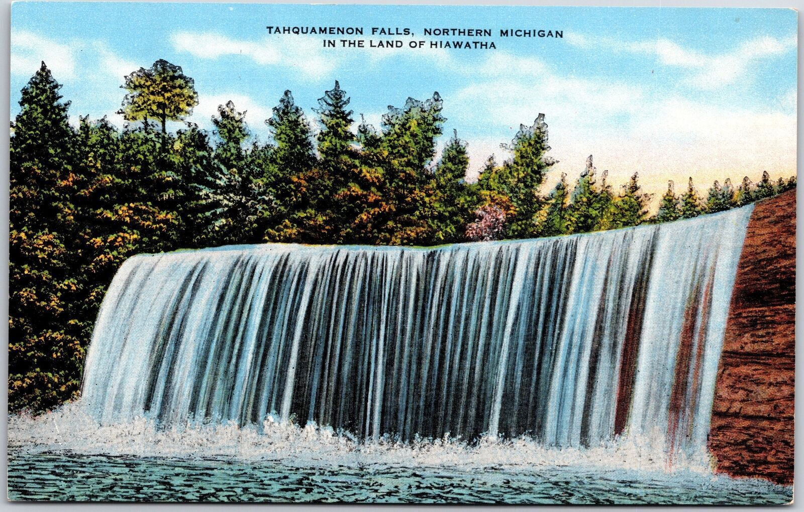 Tahquamenon Falls Northern Michigan\'s Niagara Hiawatha Great Lakes Postcard