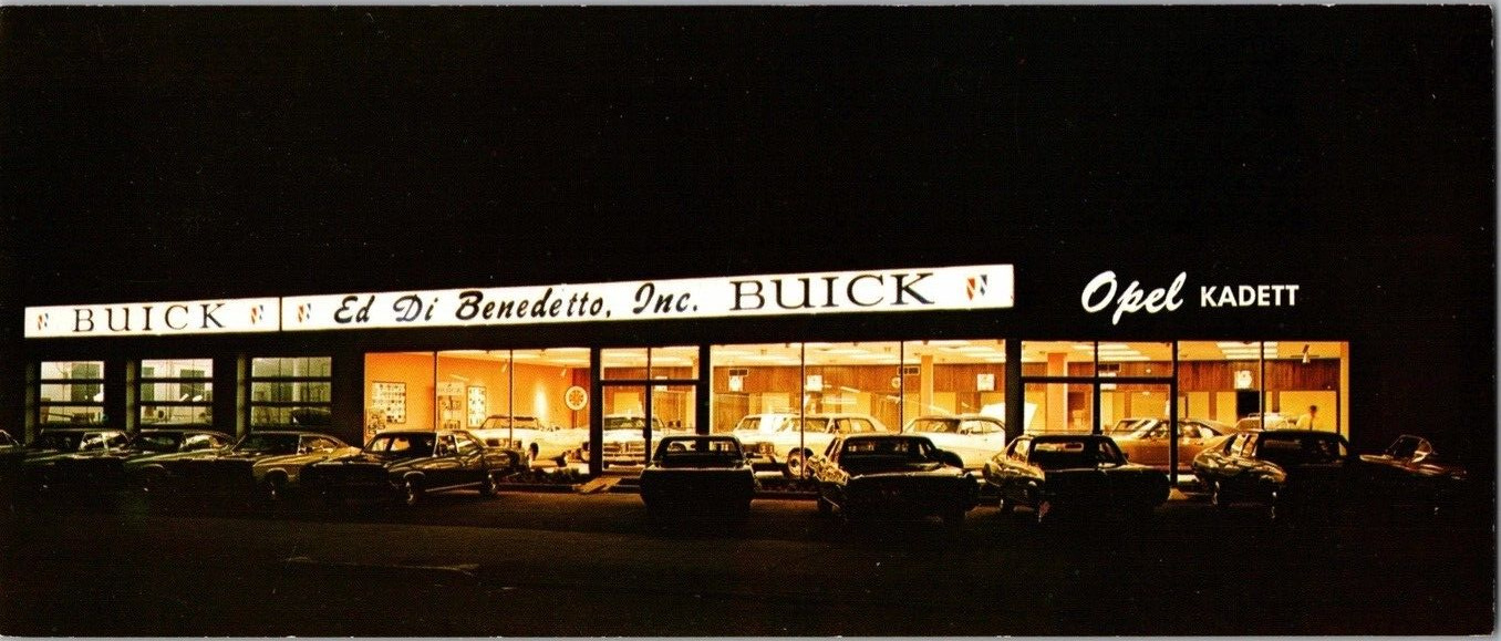 c1960 DiBenedetto Buick Dealership Bayside Queens LI New York NY Large Postcard