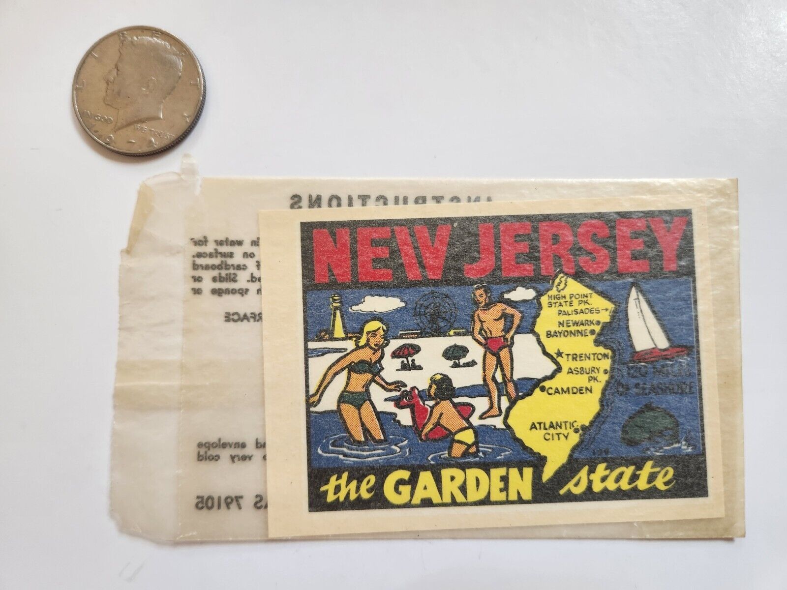 Baxter Lane Vintage New Jersey Style Travel Decal /Vinyl Sticker Luggage Label