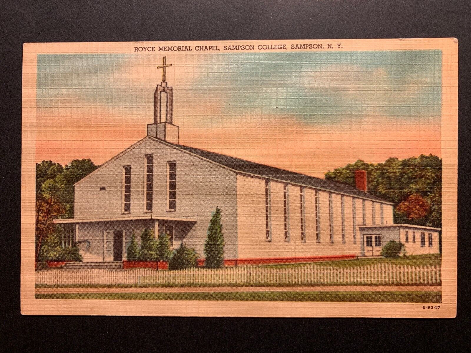 Postcard Sampson NY - Royce Memorial Chapel Sampson College