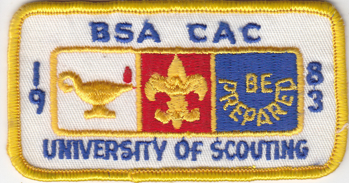 BSA CAC 1983 UNIVERSITY OF SCOUTING MC1