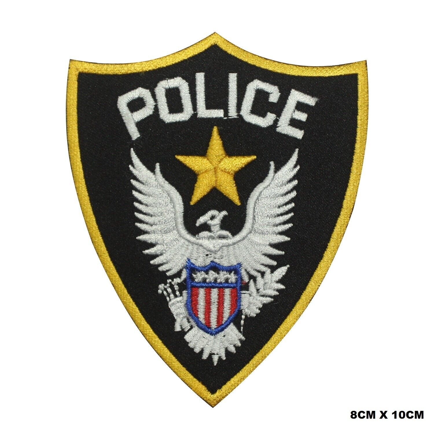 USA Police Department Logo Embroidered Patch Iron On/Sew On Patch Batch
