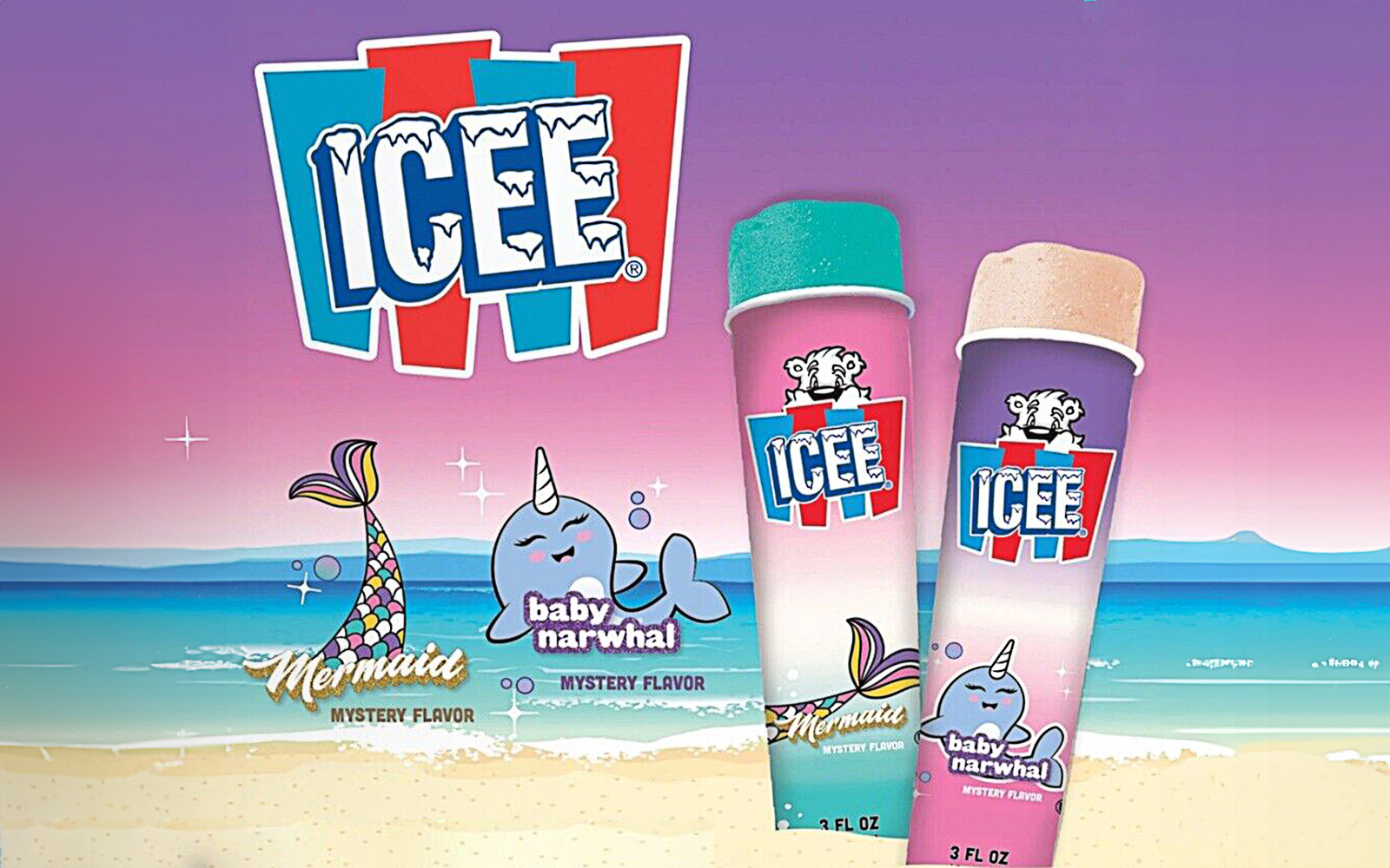 Icee Squeeze Tube Mermaid and Baby Narwhal, Sticker 5\