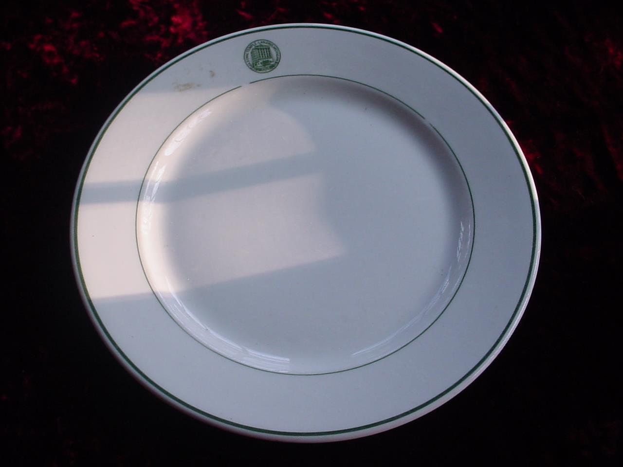 Vintage Warwick China restaurant ware dinner plate Lansing Mich Masonic Temple