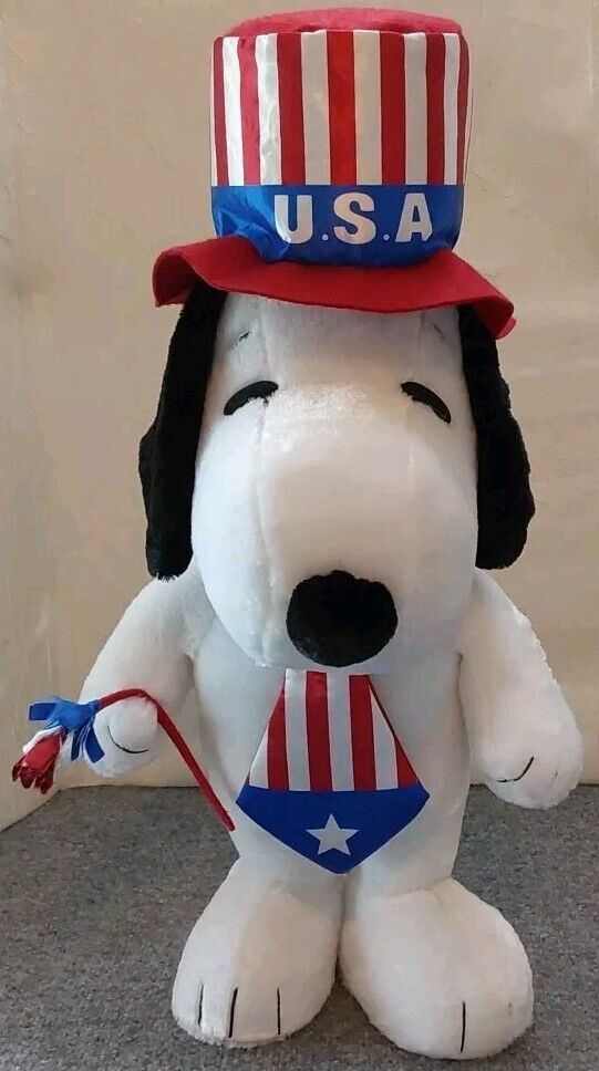 Dan Dee Standing Snoopy Door Greeter Plush 4th of July Large 24\