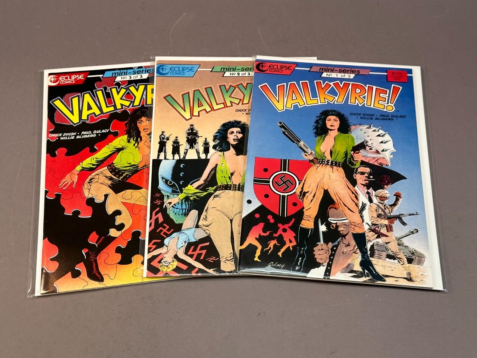 Lot of 3... Eclipse Comics mini series Valkyrie # 1-3 graded by the seller 9.4