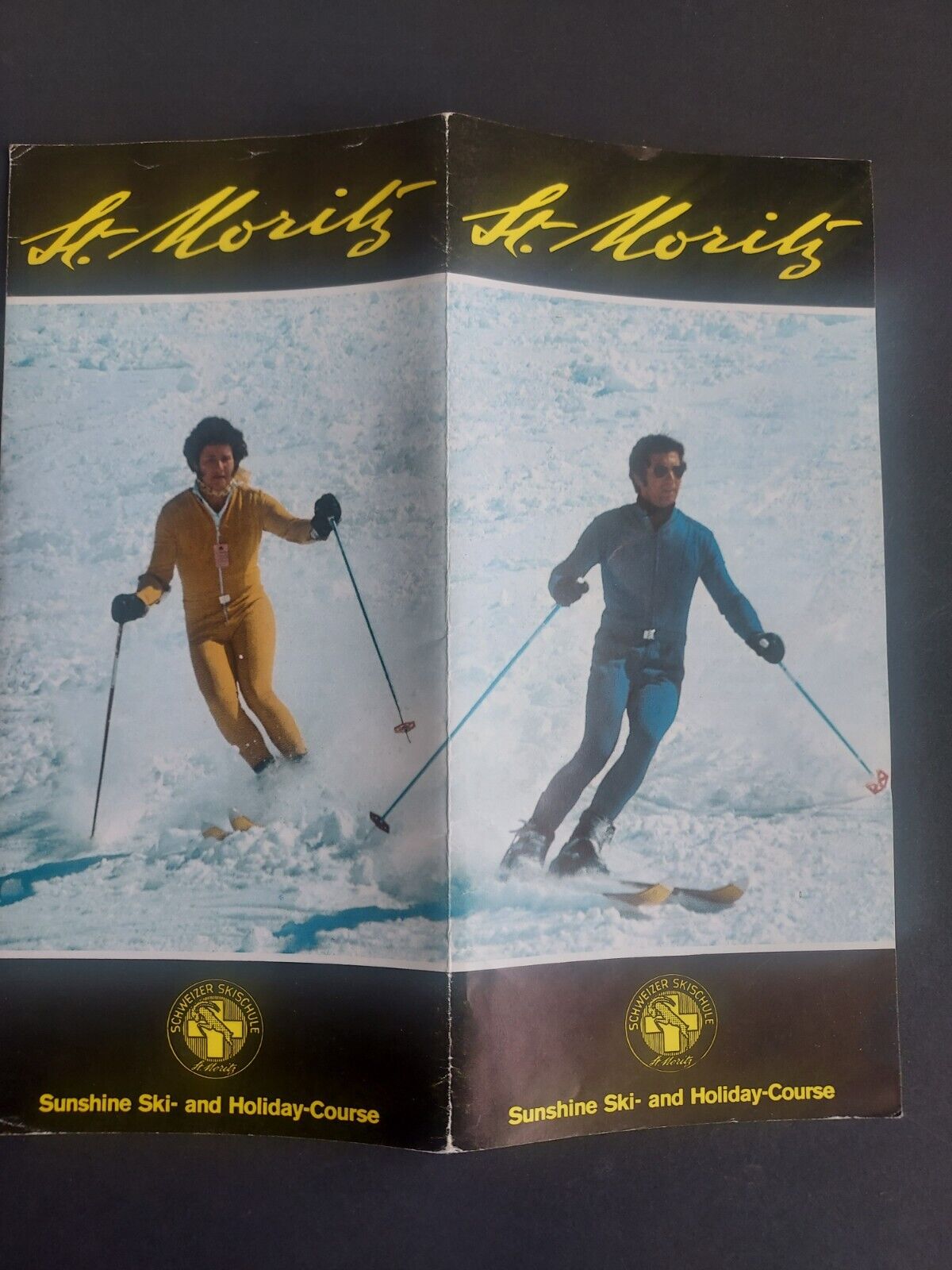 Vintage 1972 St. Moritz Sunshine Ski and Holiday Course Brochure w. price list