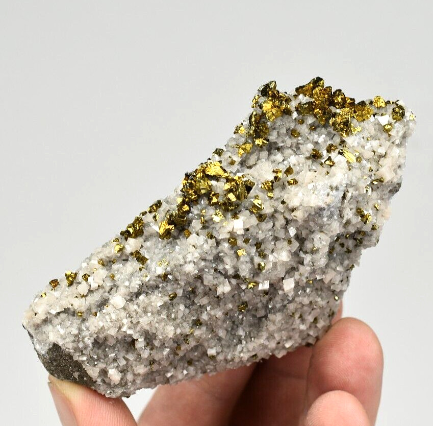 Chalcopyrite on Dolomite - Brushy Creek Mine, Reynolds Co., Missouri