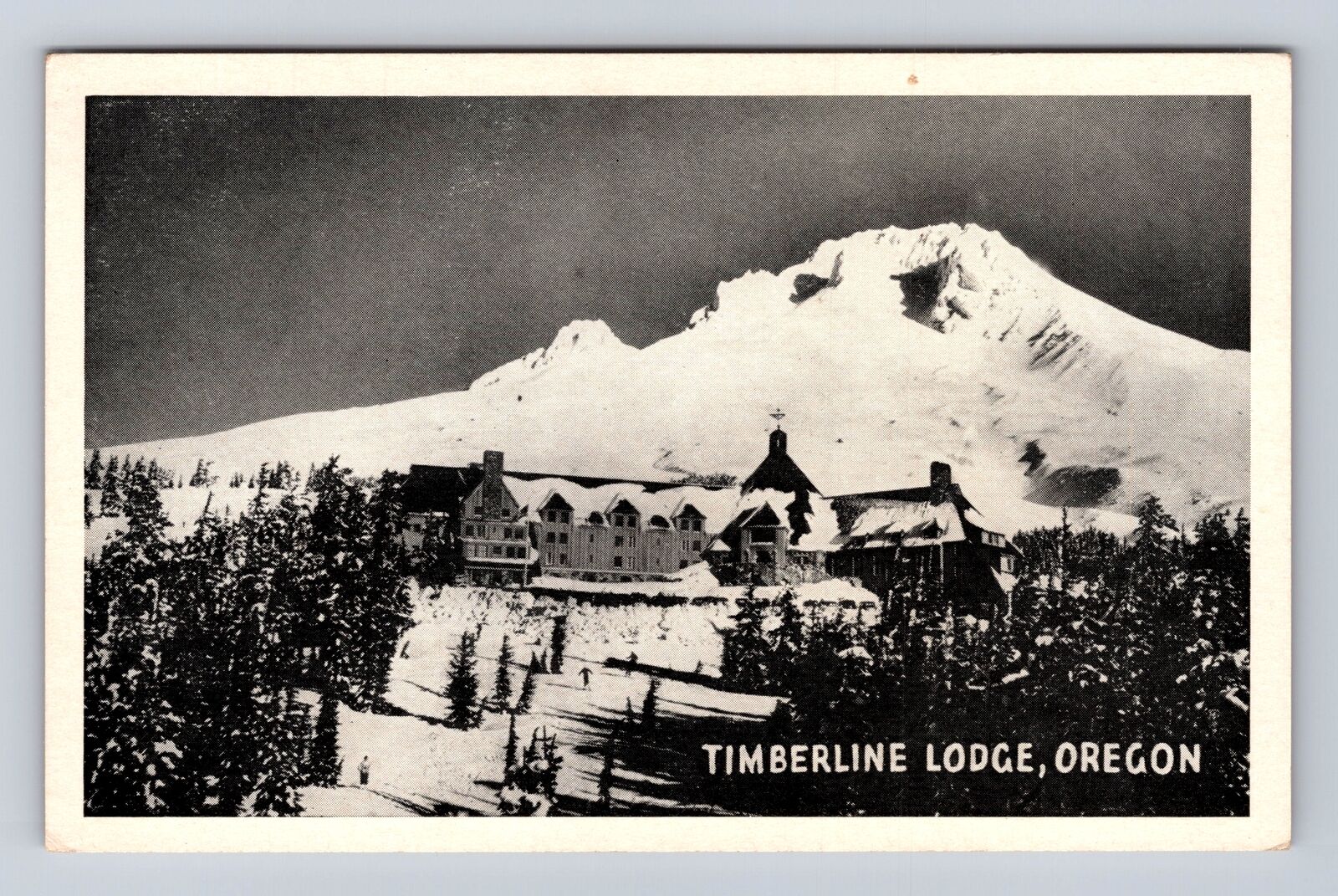 Timberline Lodge OR-Oregon, Scenic View, Antique, Vintage Souvenir Postcard