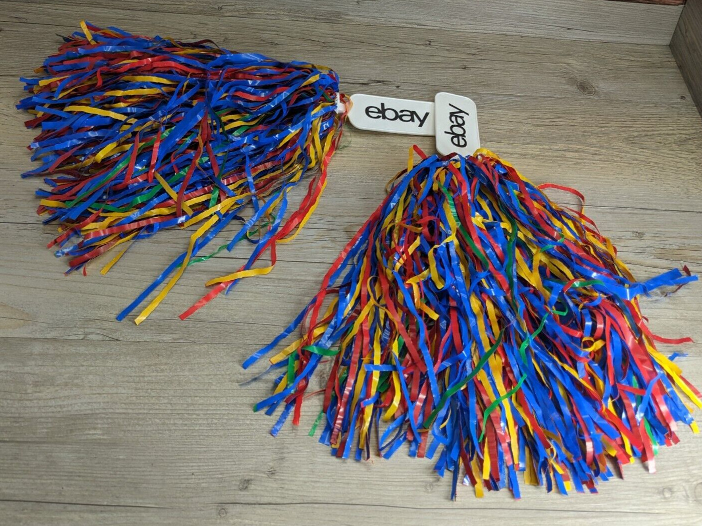 Rainbow Pom Poms from eBay Open 2023 Set of 2 Plastic
