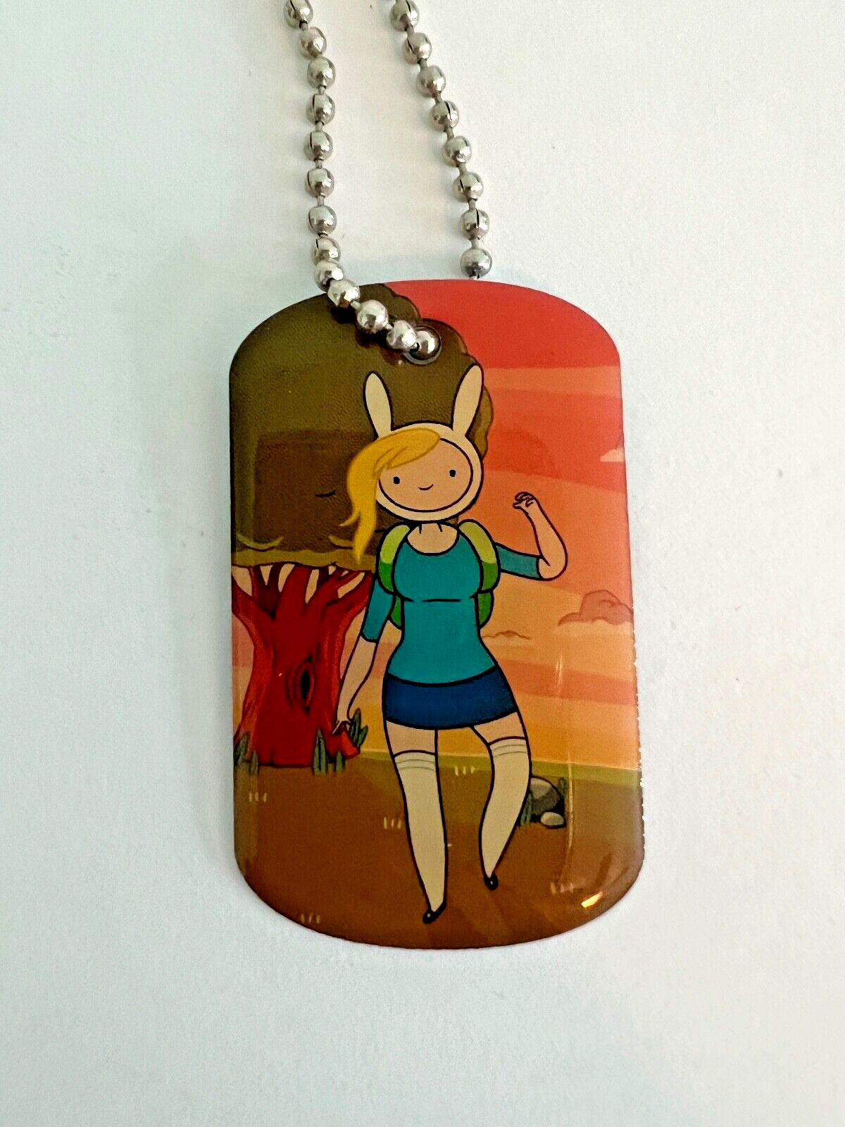 ADVENTURE TIME FIONNA #20 Acrylic Dog Tags With Chain