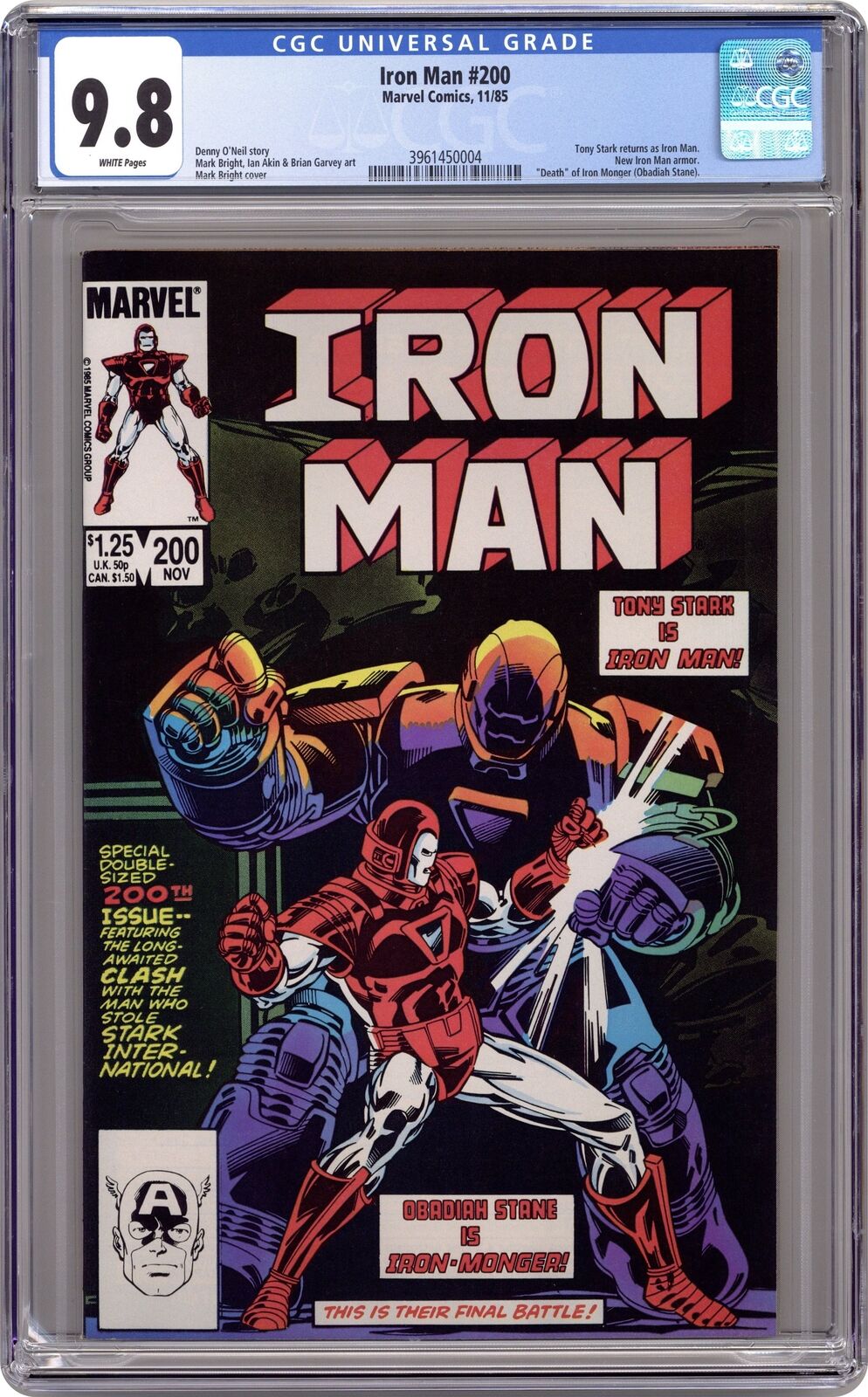 Iron Man #200 CGC 9.8 1985 3961450004