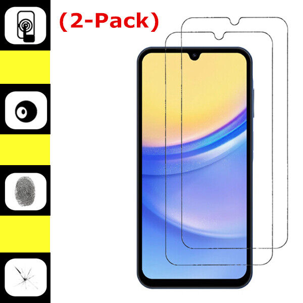 2Pack Premium 9H Tempered Glass Screen Protector For Samsung Galaxy A15 5G