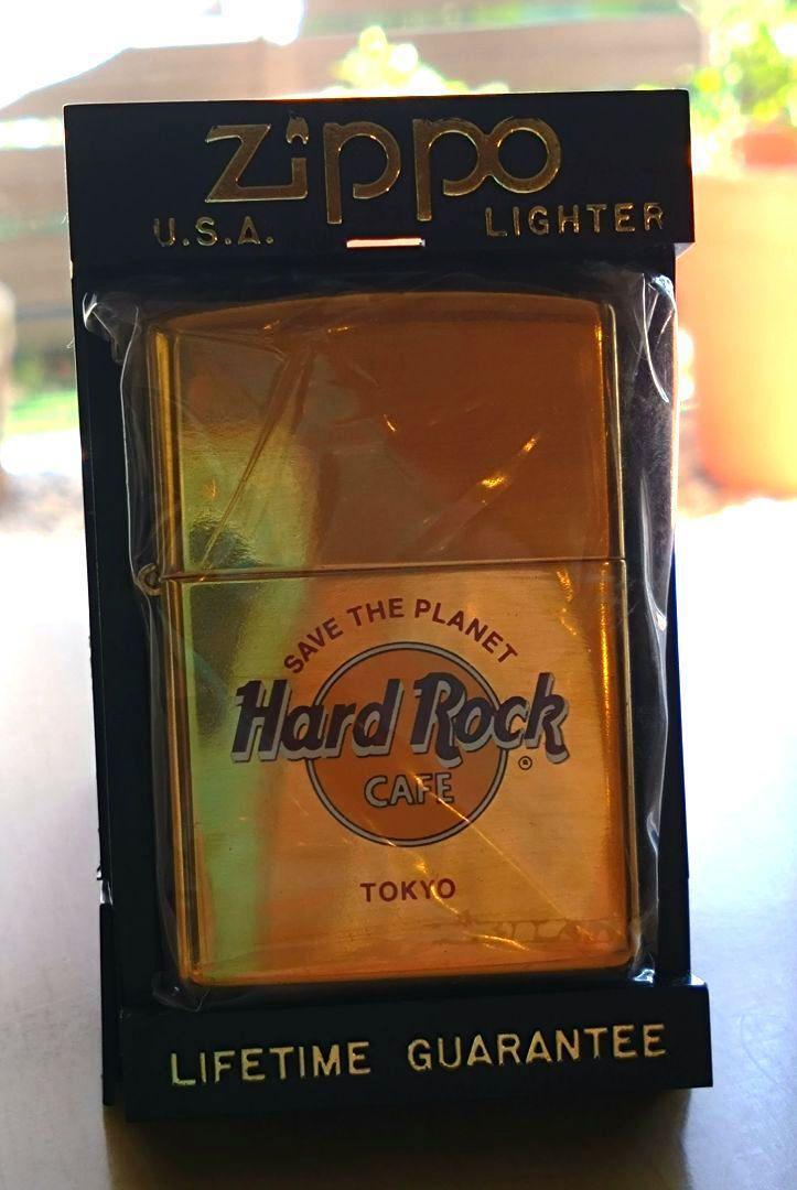 ZIPPO Hard Rock Cafe Tokyo Lighter 1997 Gold ZIPPO Hard Rock Cafe Lighter 1997