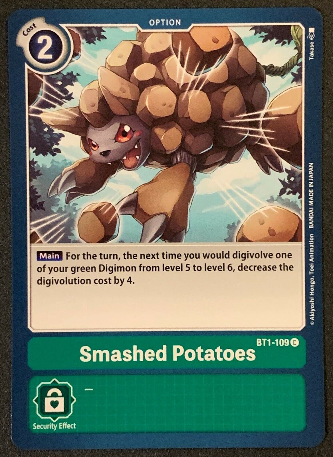 Smashed Potatoes | BT1-109 C | Green | Special Booster VER.1.0 | Digimon TCG