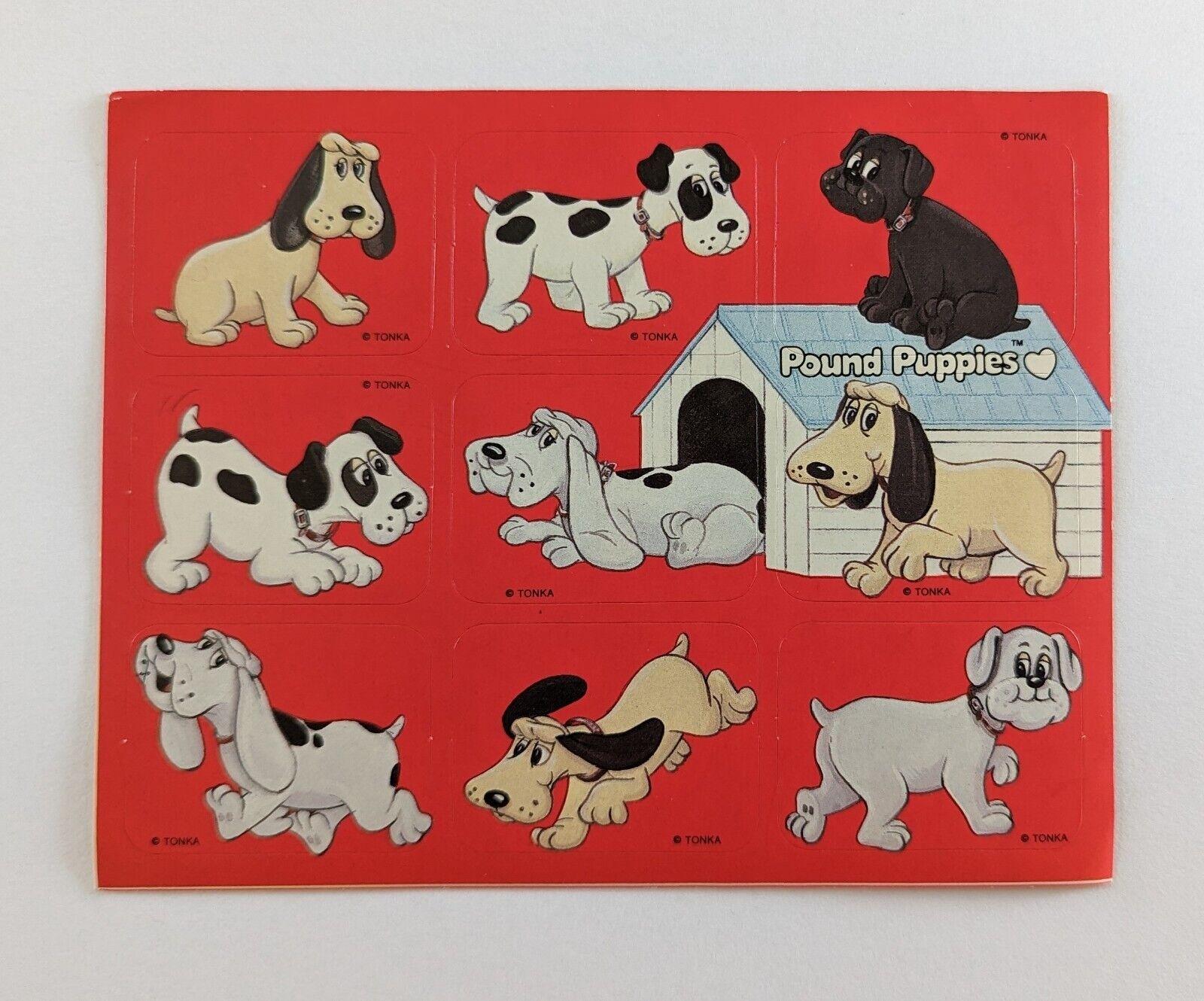 Pound Puppies Vintage 1980s Sticker Sheet