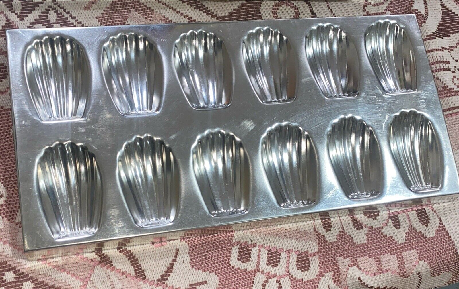 Vintage Madeleine Baking Pan French Cooke Scallop Shell Mold 