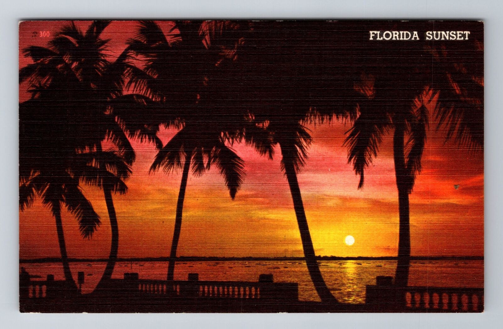 Florida Sunset, Antique, Vintage c1967 Postcard