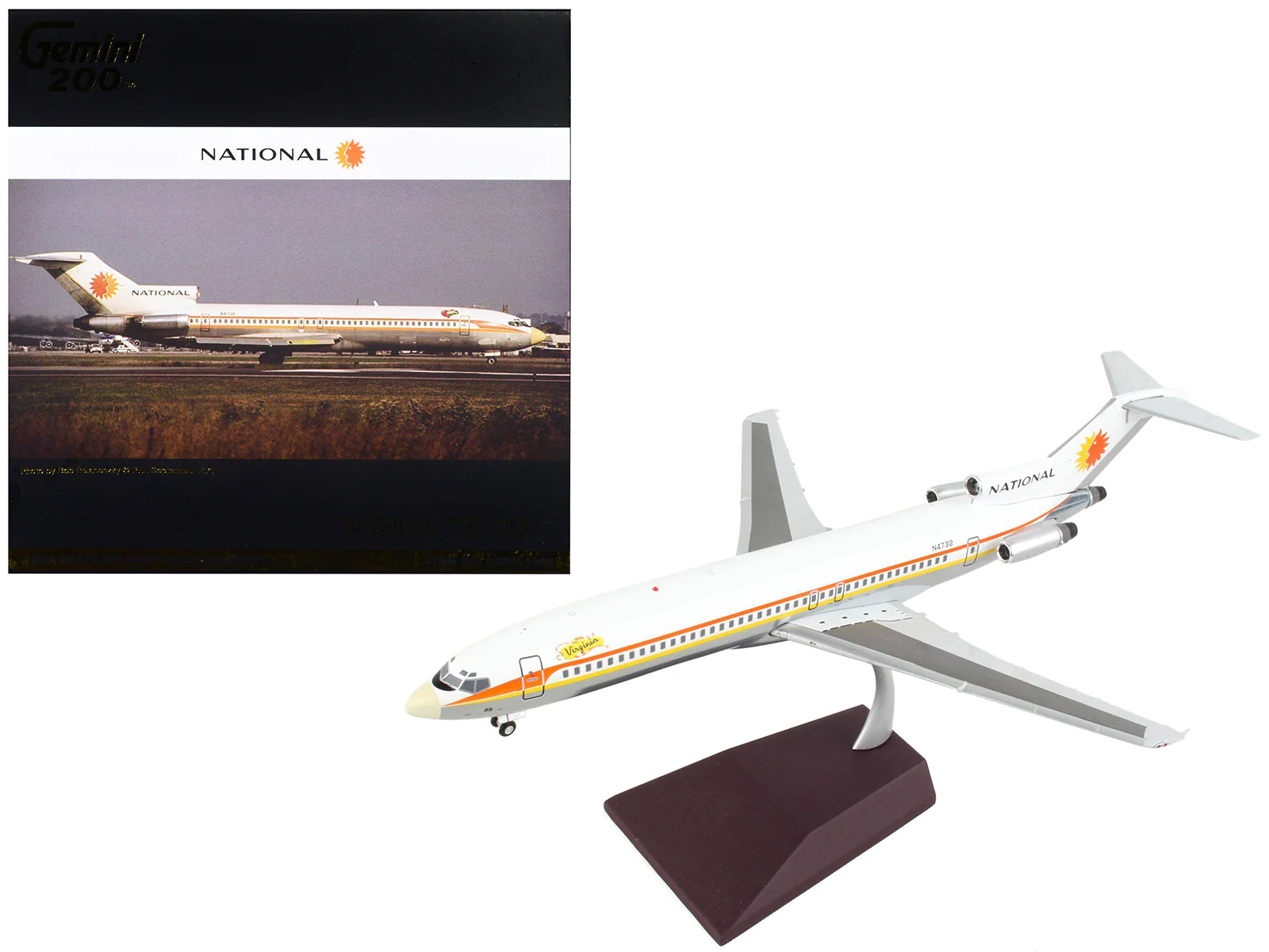 Boeing 727-200 Commercial National Airlines Gemini 1/200 Diecast Model Airplane