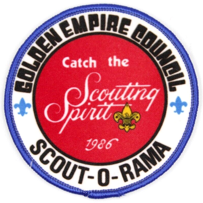 MINT 1986 Scout-O-Rama Golden Empire Council Patch California CA Boy Scouts BSA