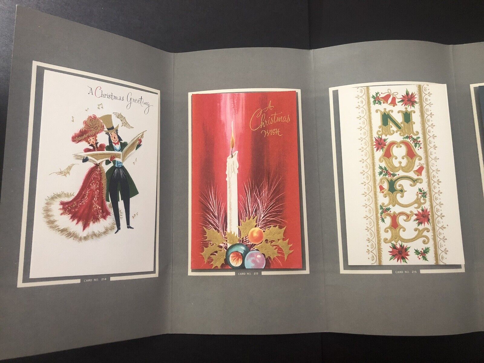 RARE Salesman’s Sample Brochure Vintage Christmas Greeting Cards X6 Regal