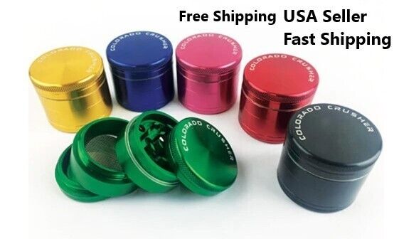 Colorado Crusher 56 MM Tall Herb Grinder Spice Crusher 4 Piece Various Color