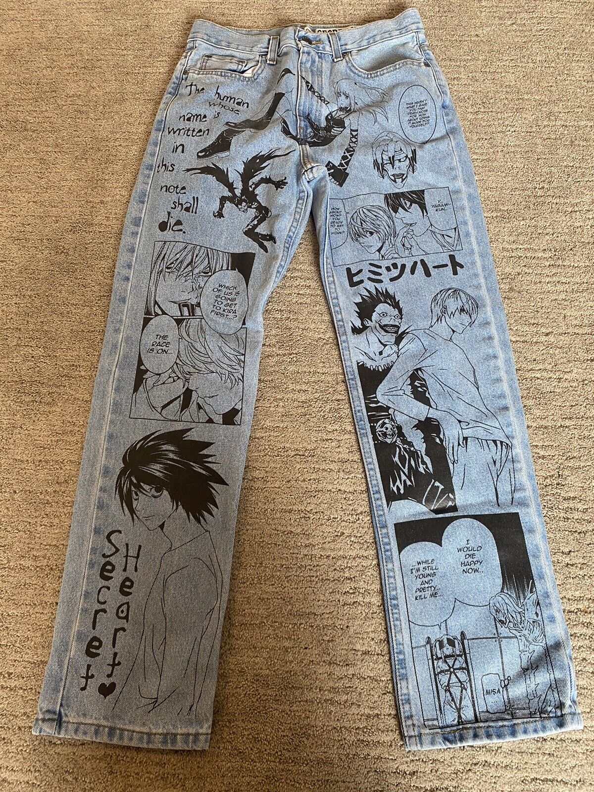 Akira Secret Heart Jeans Ryuk Kaneda Tetsuo Anime Death Note Denim Misa 29 X 30