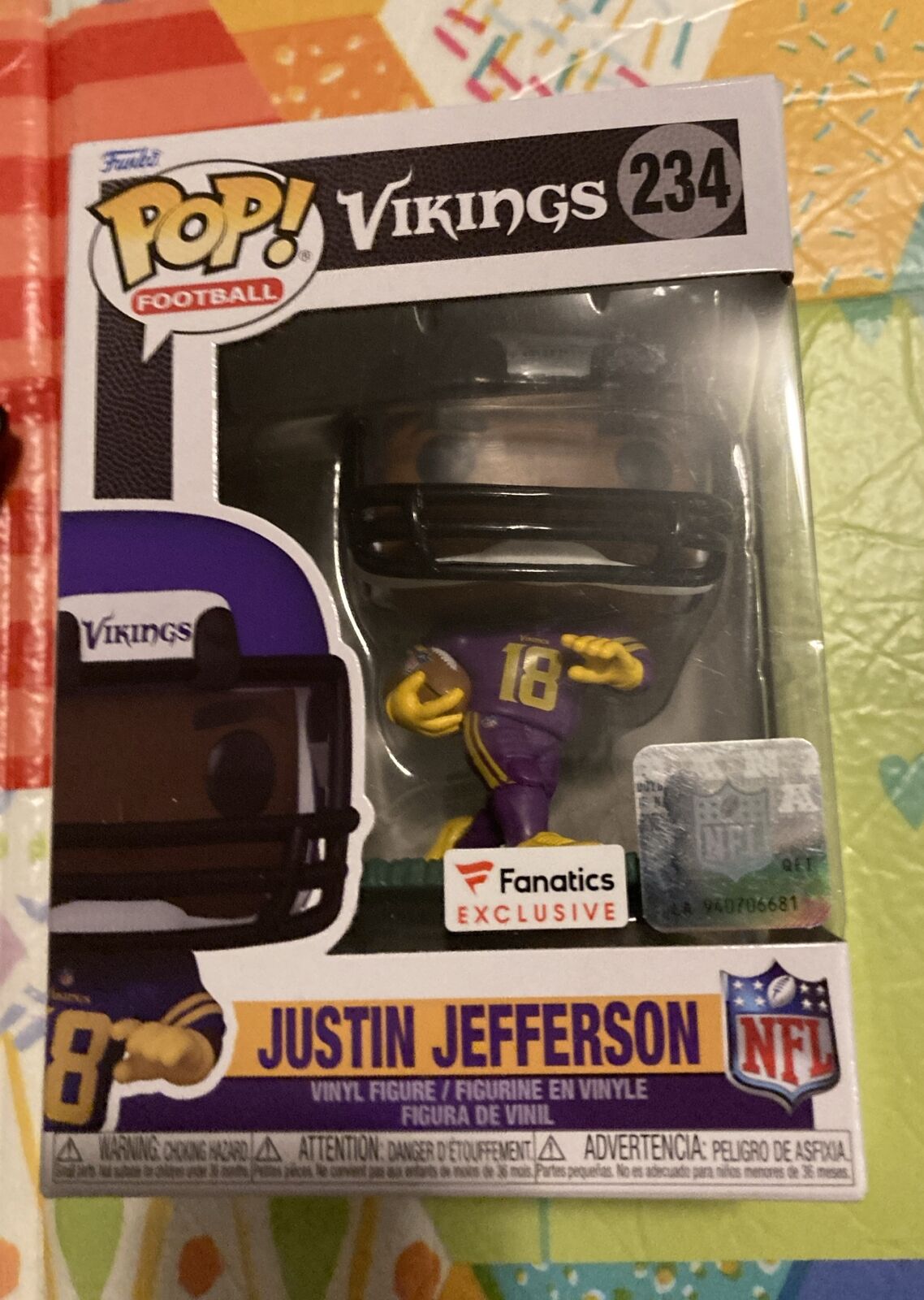 Justin Jefferson Fanatics Exclusive Funko Pop Football NFL Minnesota Vikings 234