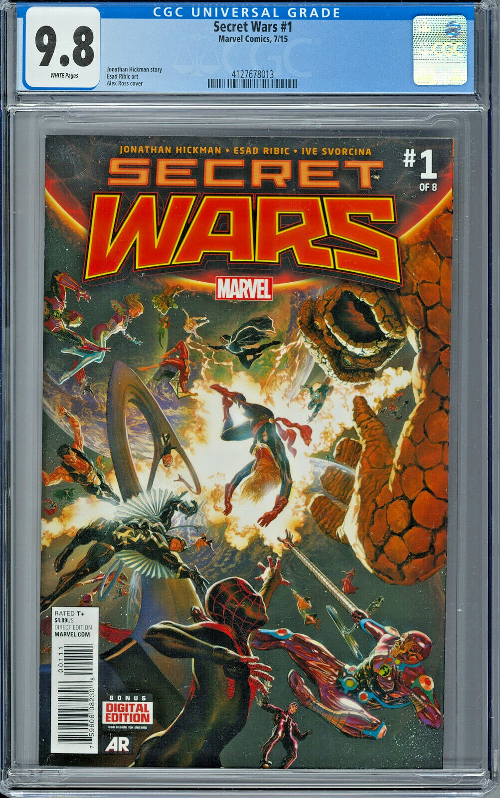 Secret Wars #1 (2015) CGC 9.8 Alex Ross Marvel Graded