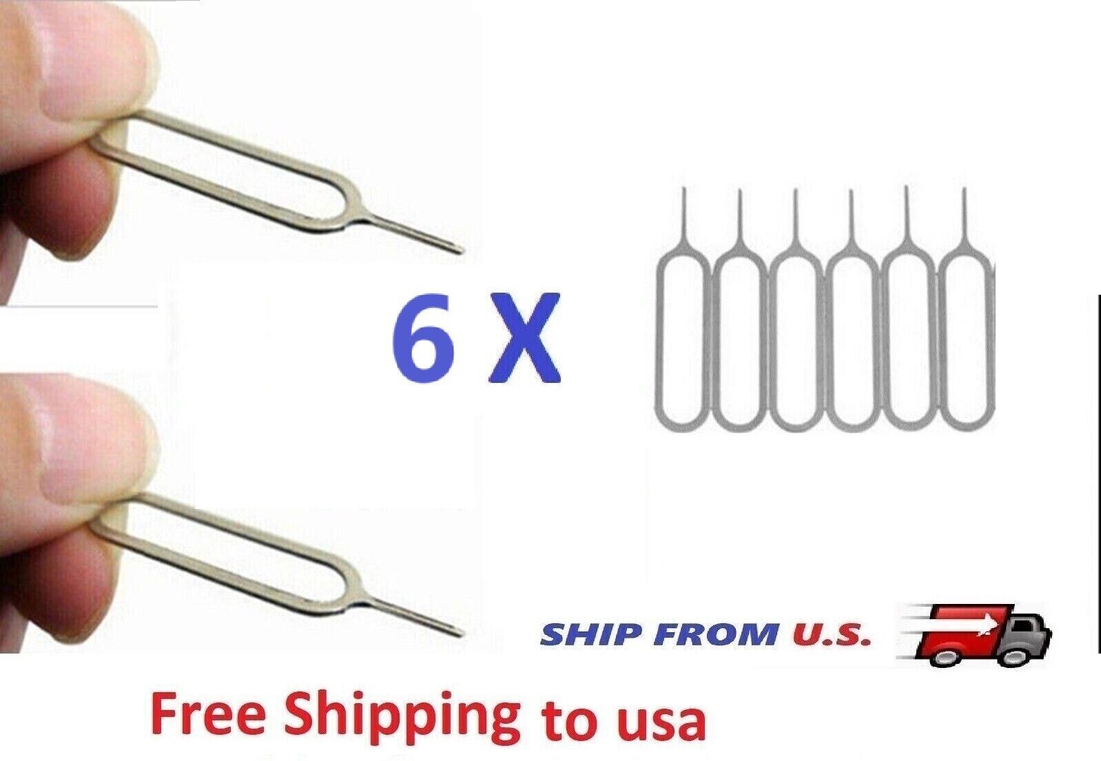 6 Sim Card Ejector Eject Pin Key Tool for iPhone Android SHIPS FROM USA