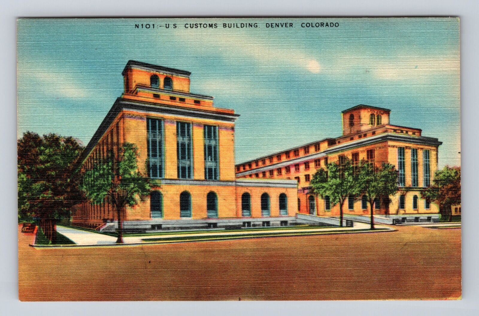 Denver CO-Colorado, United States Customs House, Antique Vintage Postcard