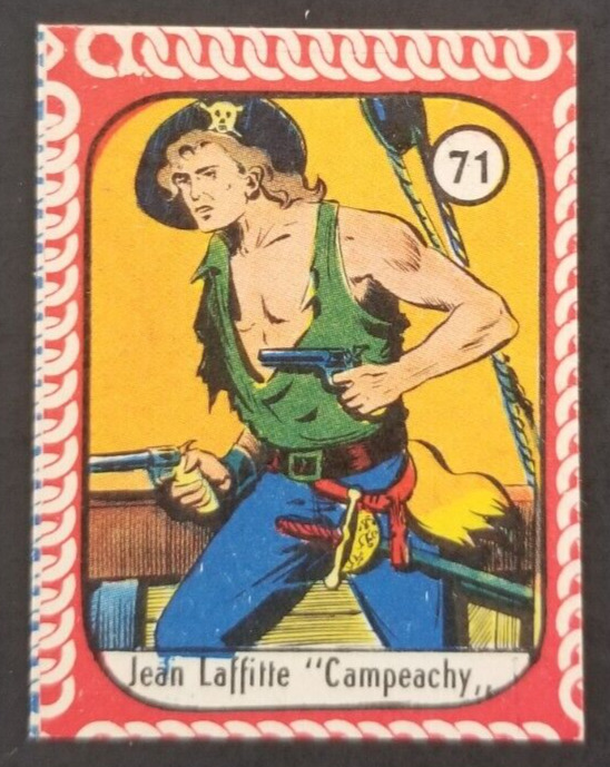 Pirate Jean Lafitte 1940's-1950s Italian Foreign MINI Card #71 (NM)