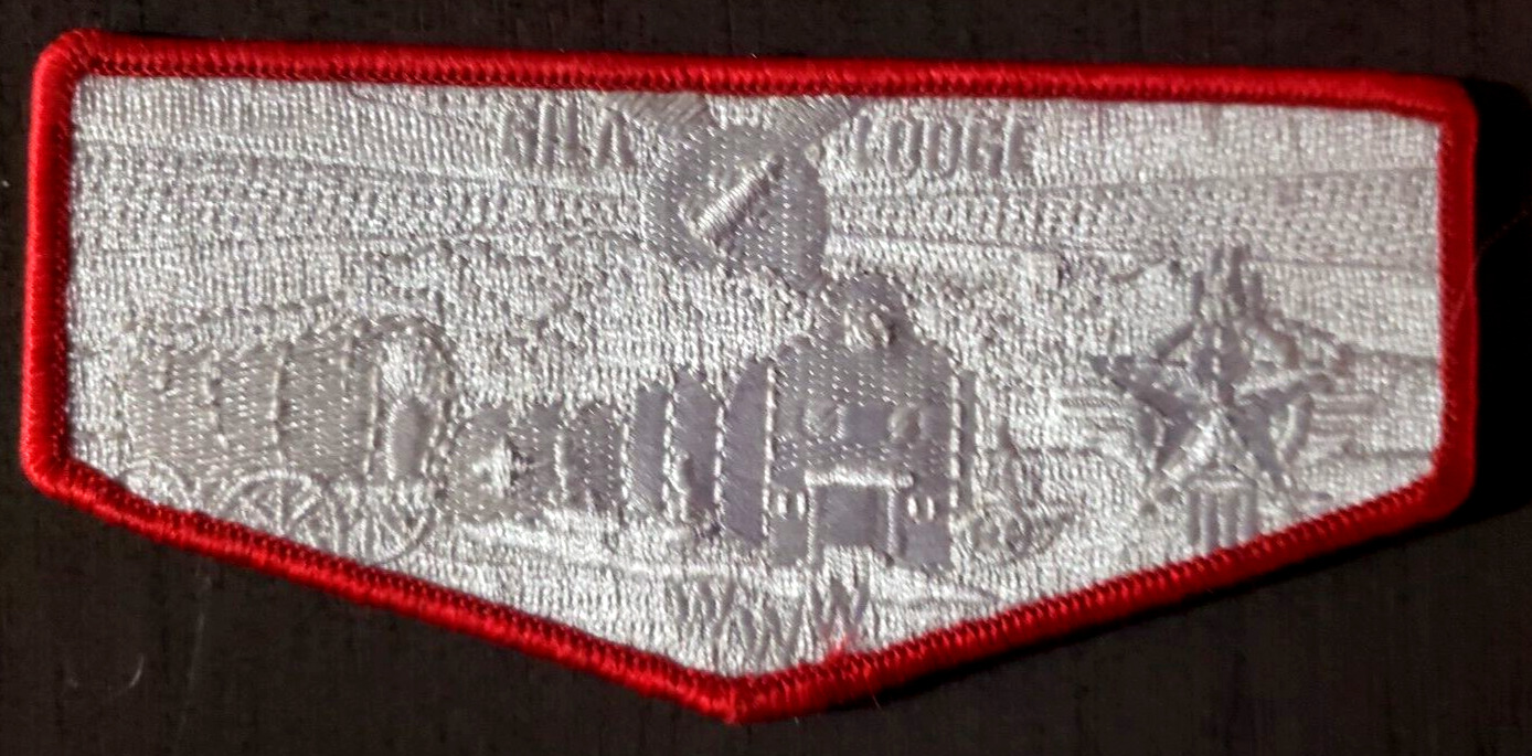 OA Gila Lodge 378 s73 flap - Special Edition - Red Border White Ghost  - TUFF