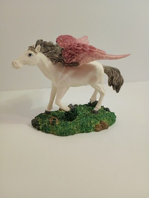 Pink Winged Pegasus by Herco Gift Professional 5in tall  x 6 1/2 in long Ceramic