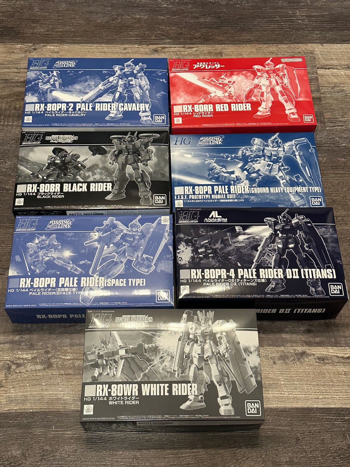 Premium Bandai HG 1/144 RX-80 Pale/Black/White/Red Rider Kits Gundam Gunpla