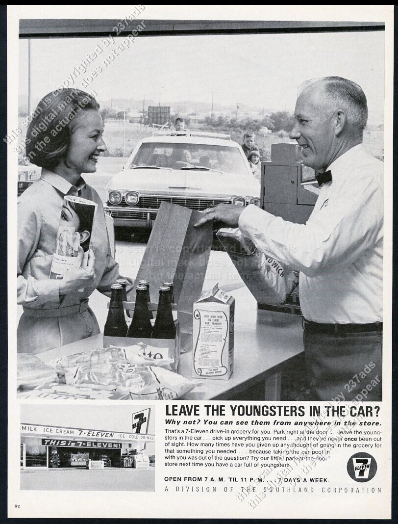 1966 7-11 7-Eleven convenience store photo vintage print ad