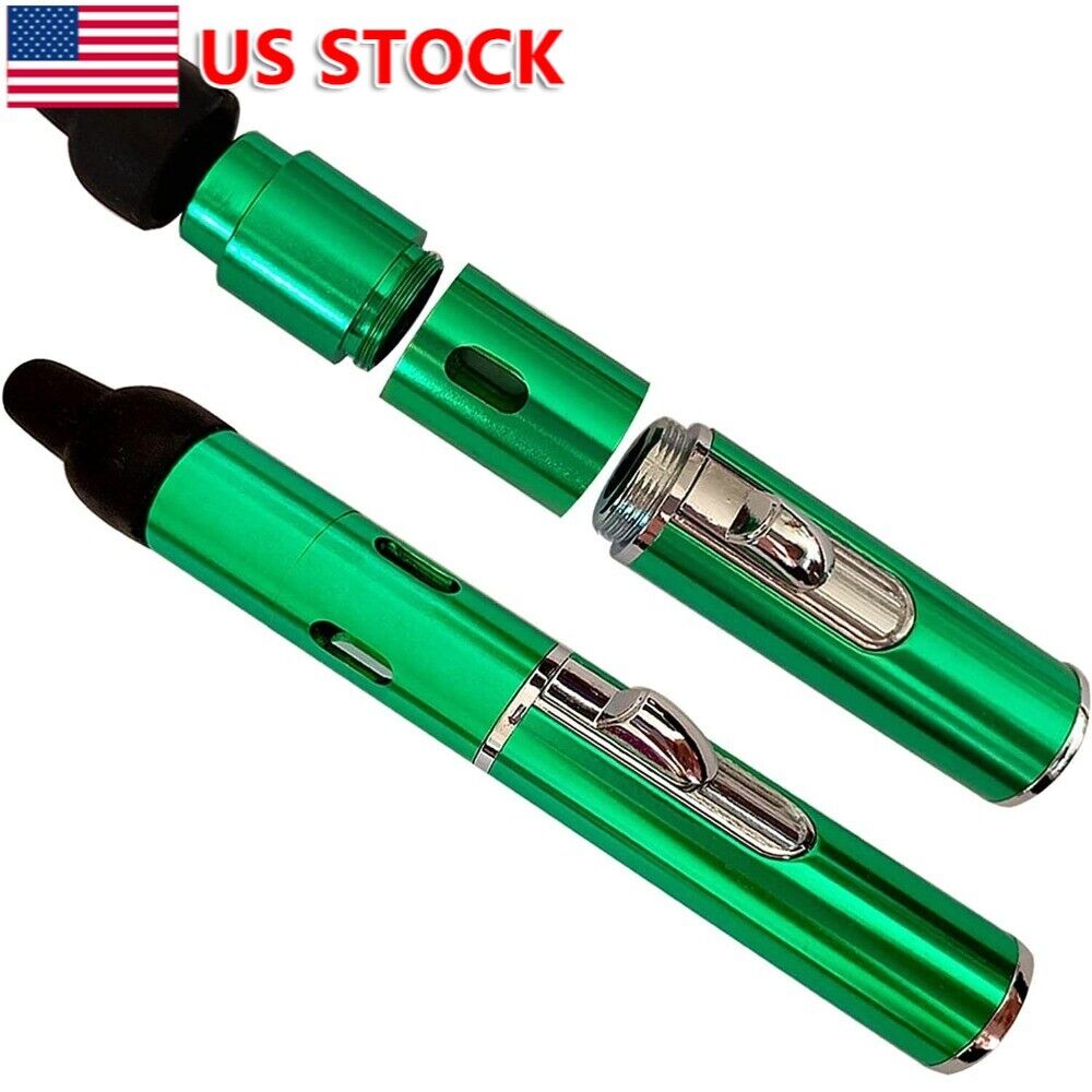 2 in 1 Windproof Torch lighter + Pipe Click Butane Gas Refillable In Green Color
