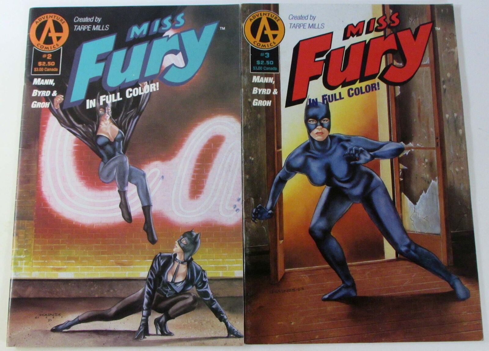 Miss Fury Lot of 2 #2,3 Adventure Publications (1992) VF+ 1st Print Comic Books
