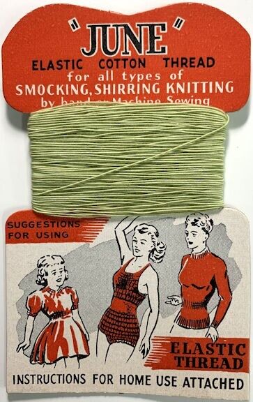 1950s Vintage June Cotton Thread. Original Display Card \