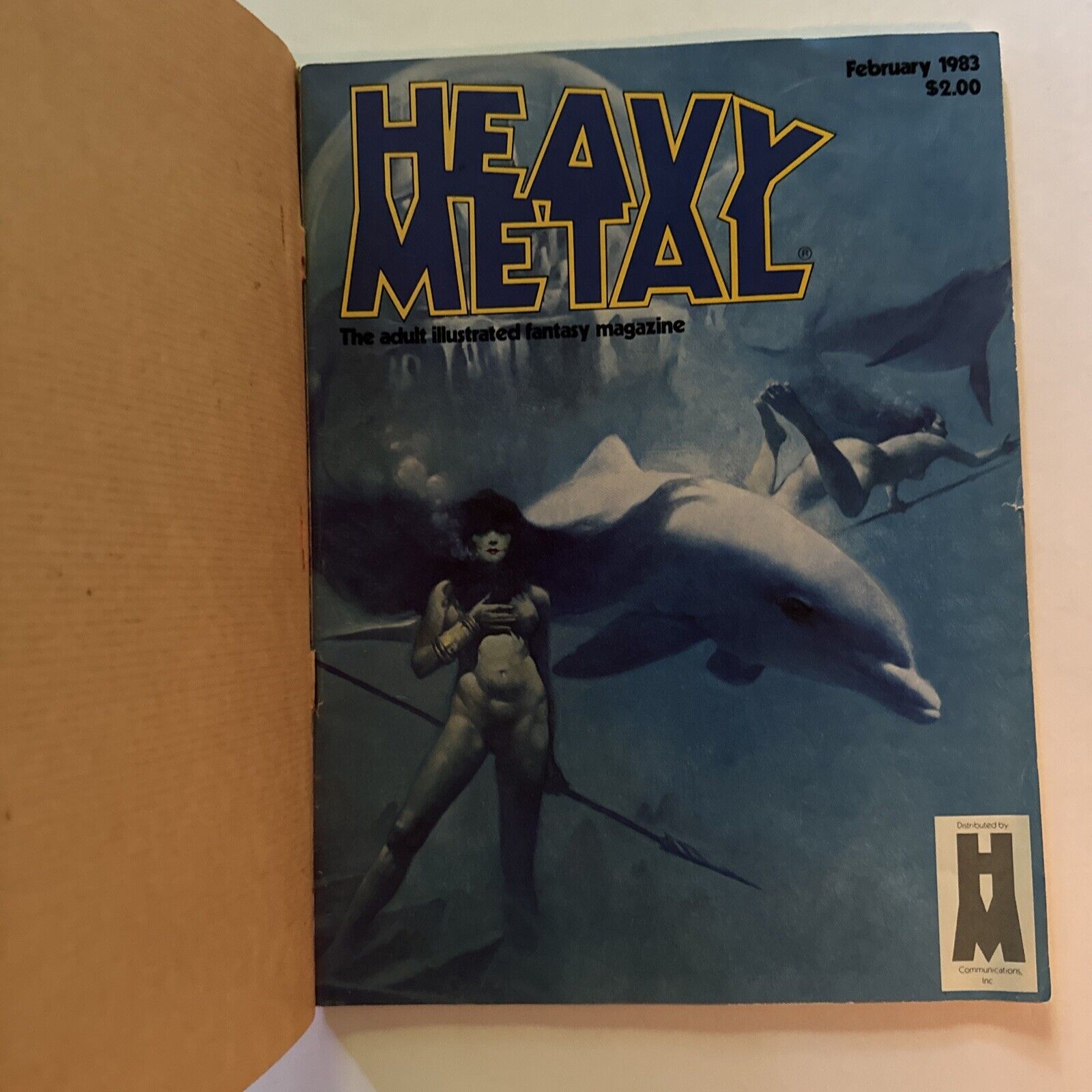 Heavy Metal - February 1983 - Original Mailing Cover - Adult Magazine Vintage