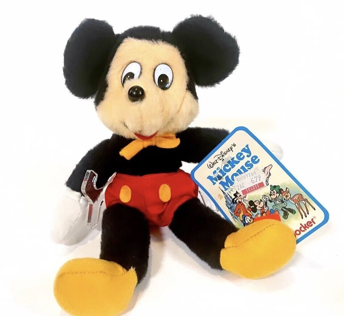 Vintage Mickey Mouse Plush 13” Walt Disney 1970s Knickerbocker NEW with Tags