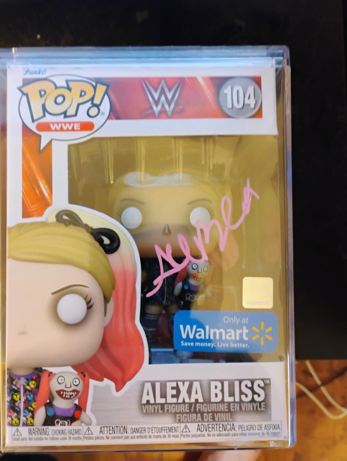 Alexa Bliss signed funko pop WWE