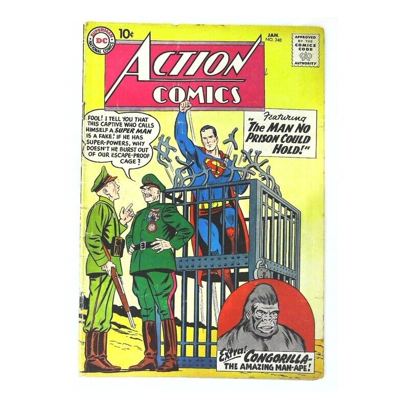 Action Comics #248  - 1938 series DC comics VG / Free USA Shipping [u{