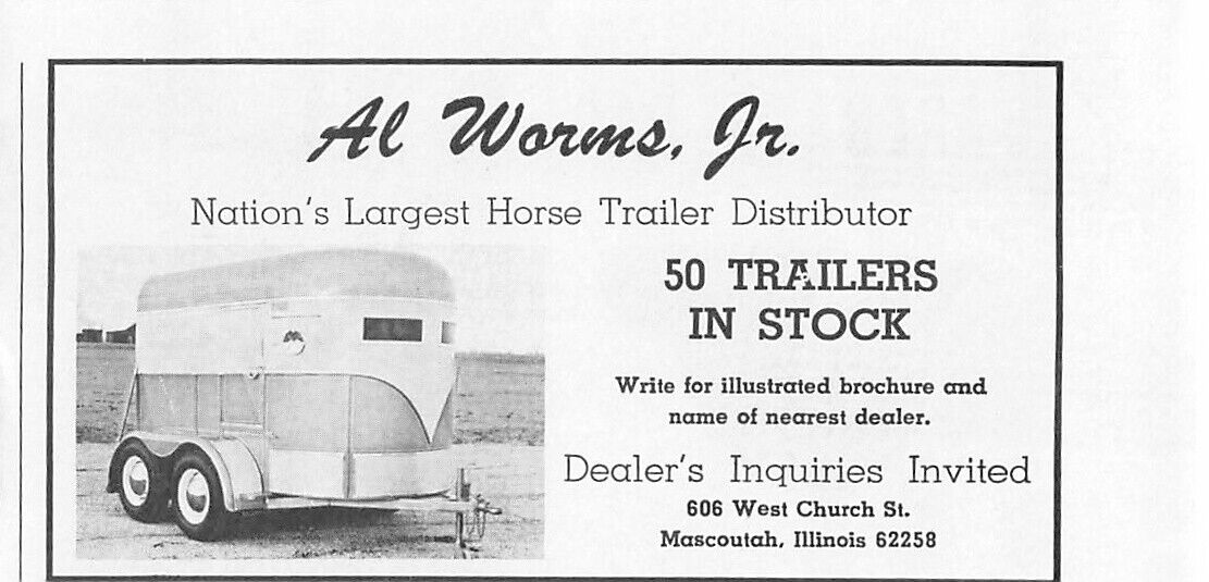 Al Worms Jr Trailer Sales Mascoutah Illinois Vintage Magazine Print Ad