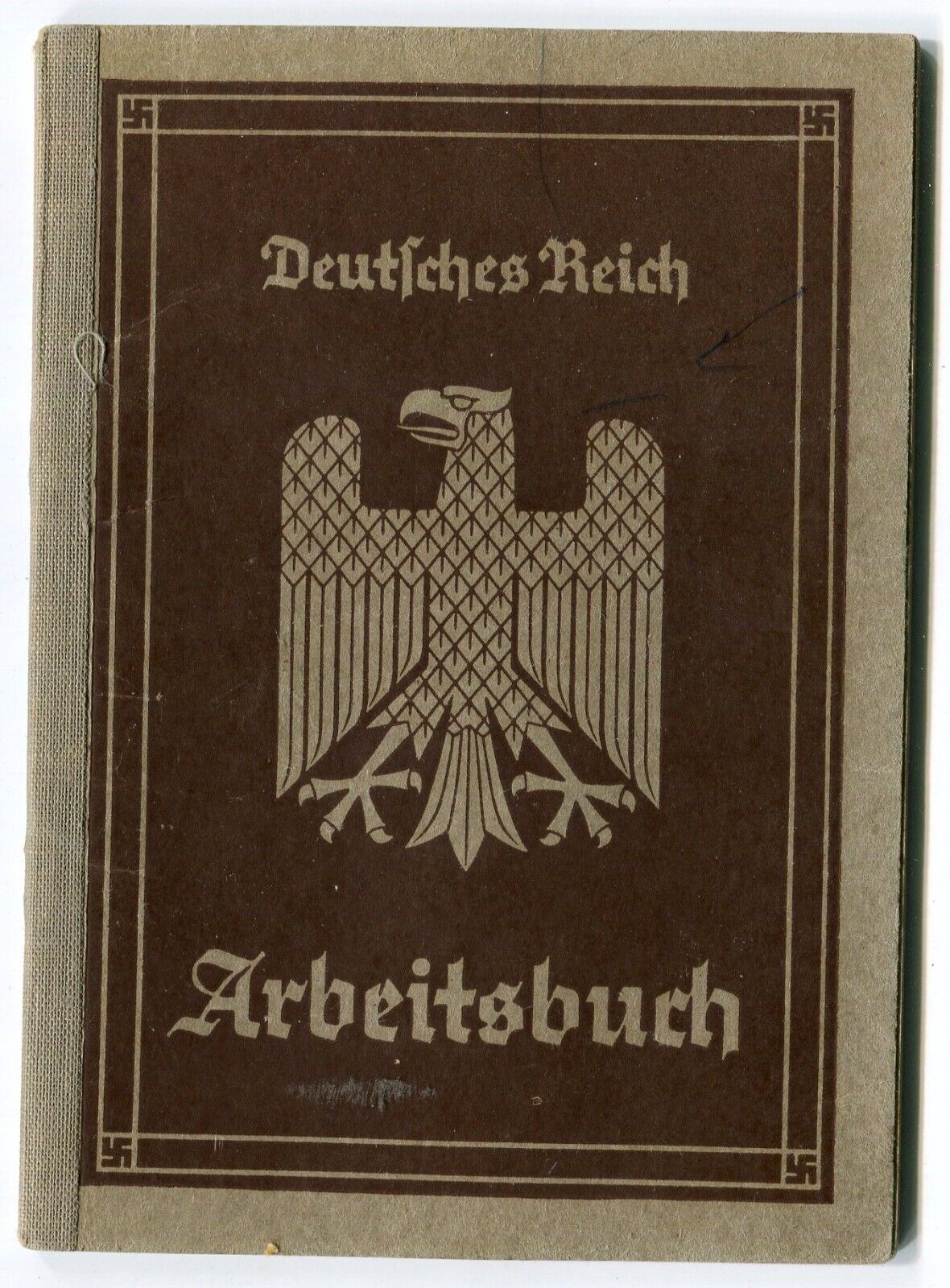Deutsches Reich Arbeitsbuch German Employment Record Book WW2