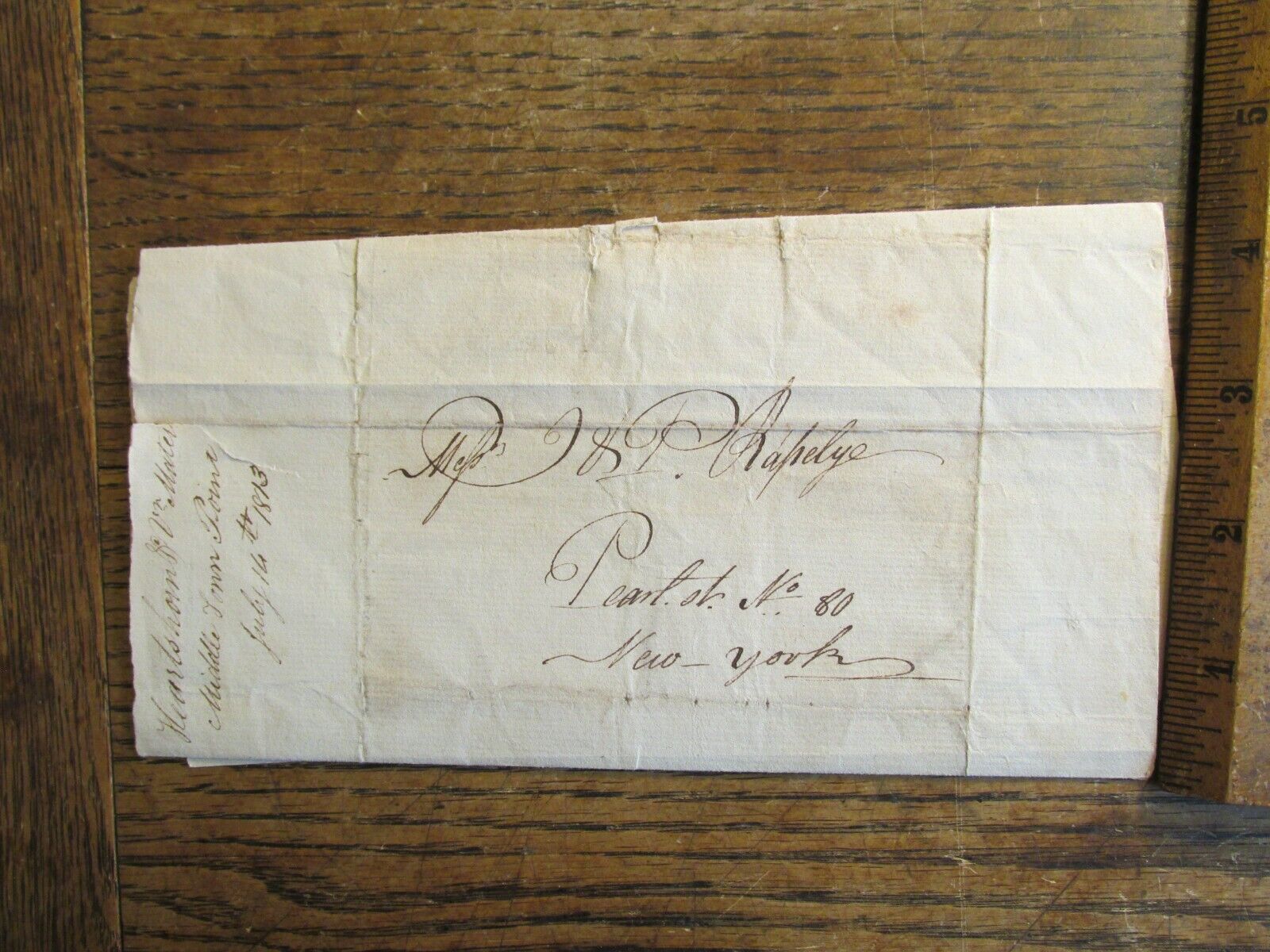 Antique Ephemera 1813 Stampless Letter re: the Shipment of  Tow Cloth