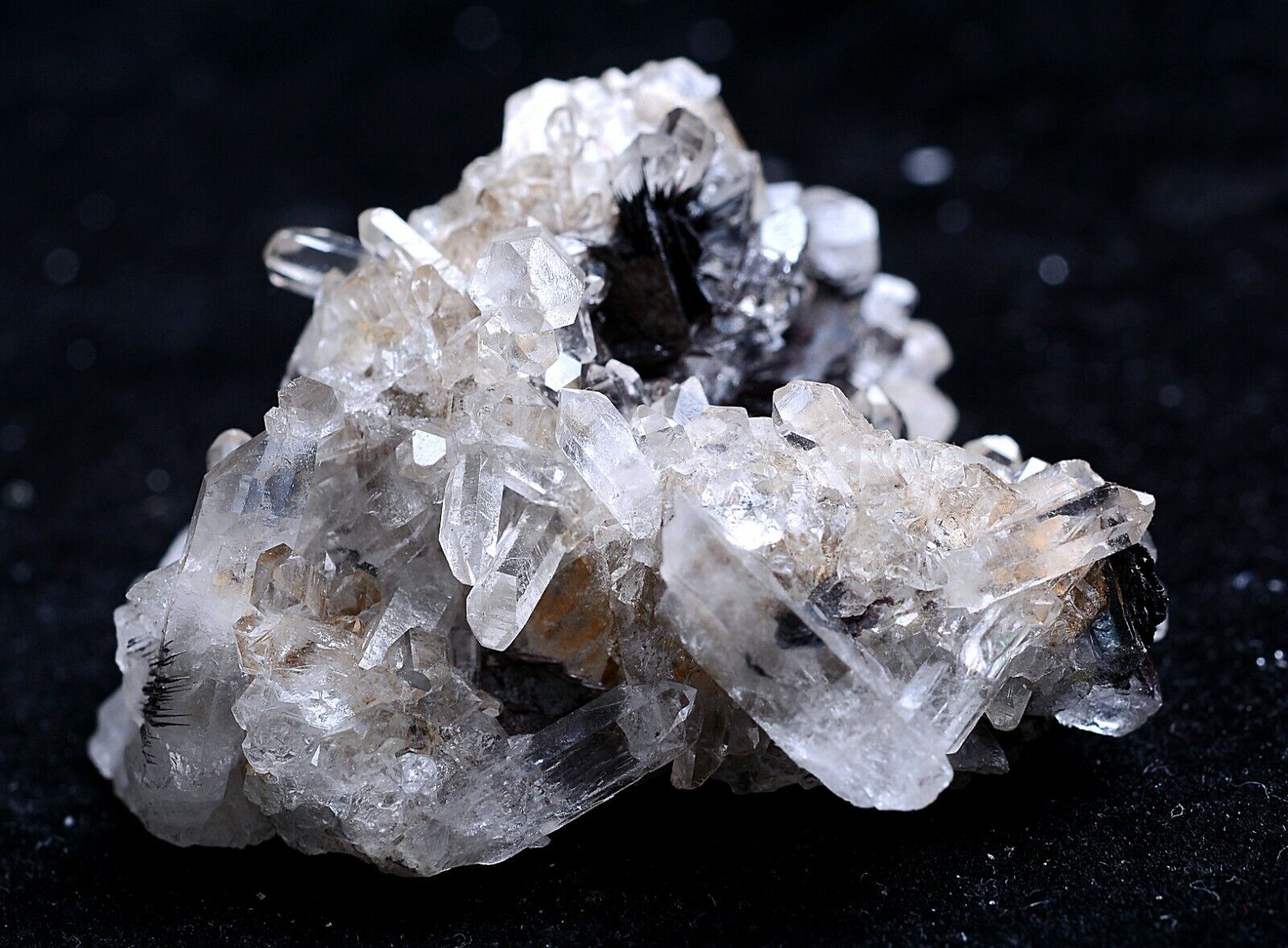49g Natural White Crystal Cluster & Flower Shape  Specularite Mineral  Specimen