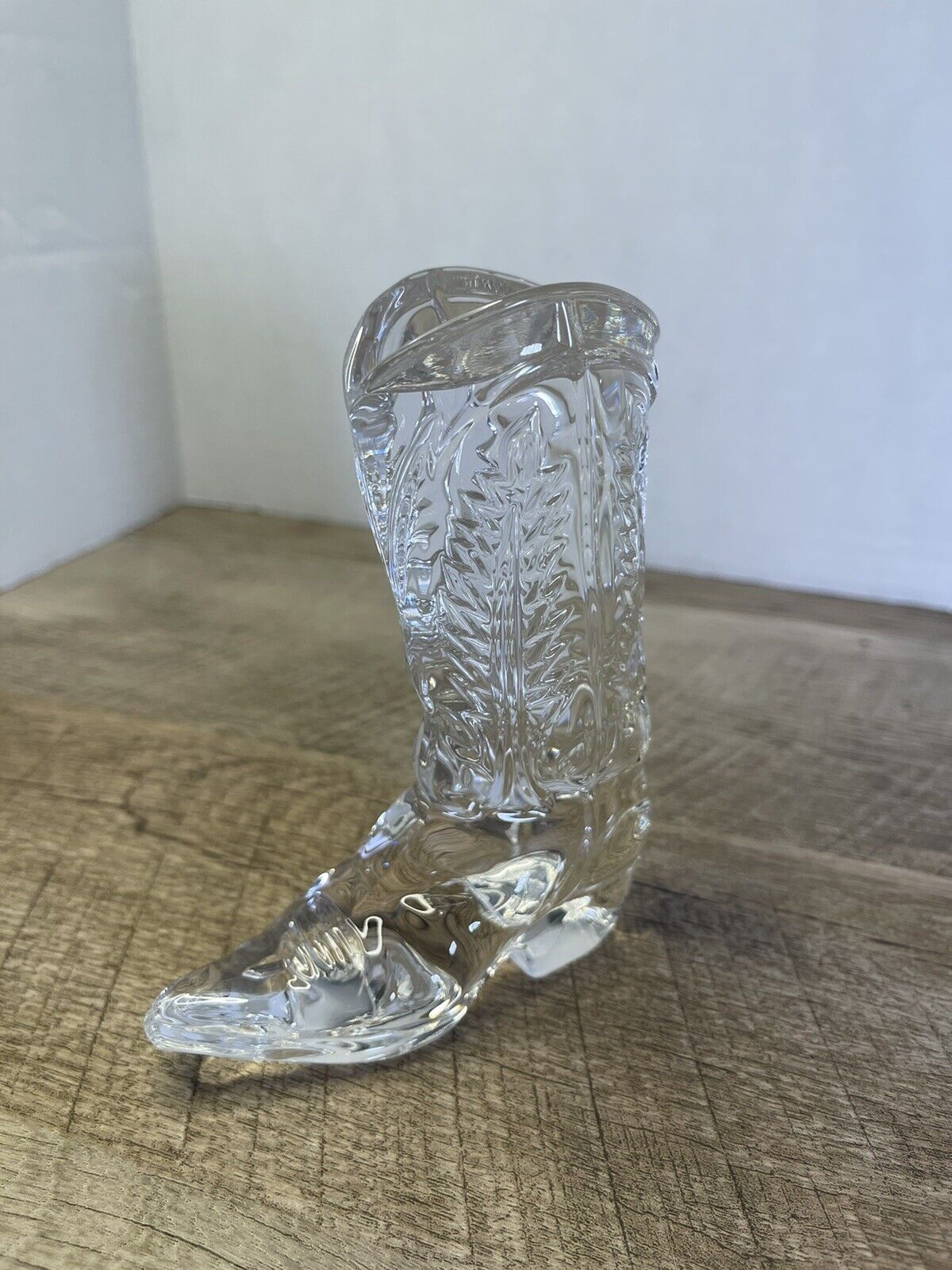 Ralph Lauren Signed Lead Crystal Cowboy Boot 5” Tall